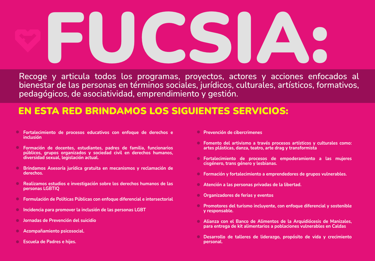 Red de apoyo fucsia