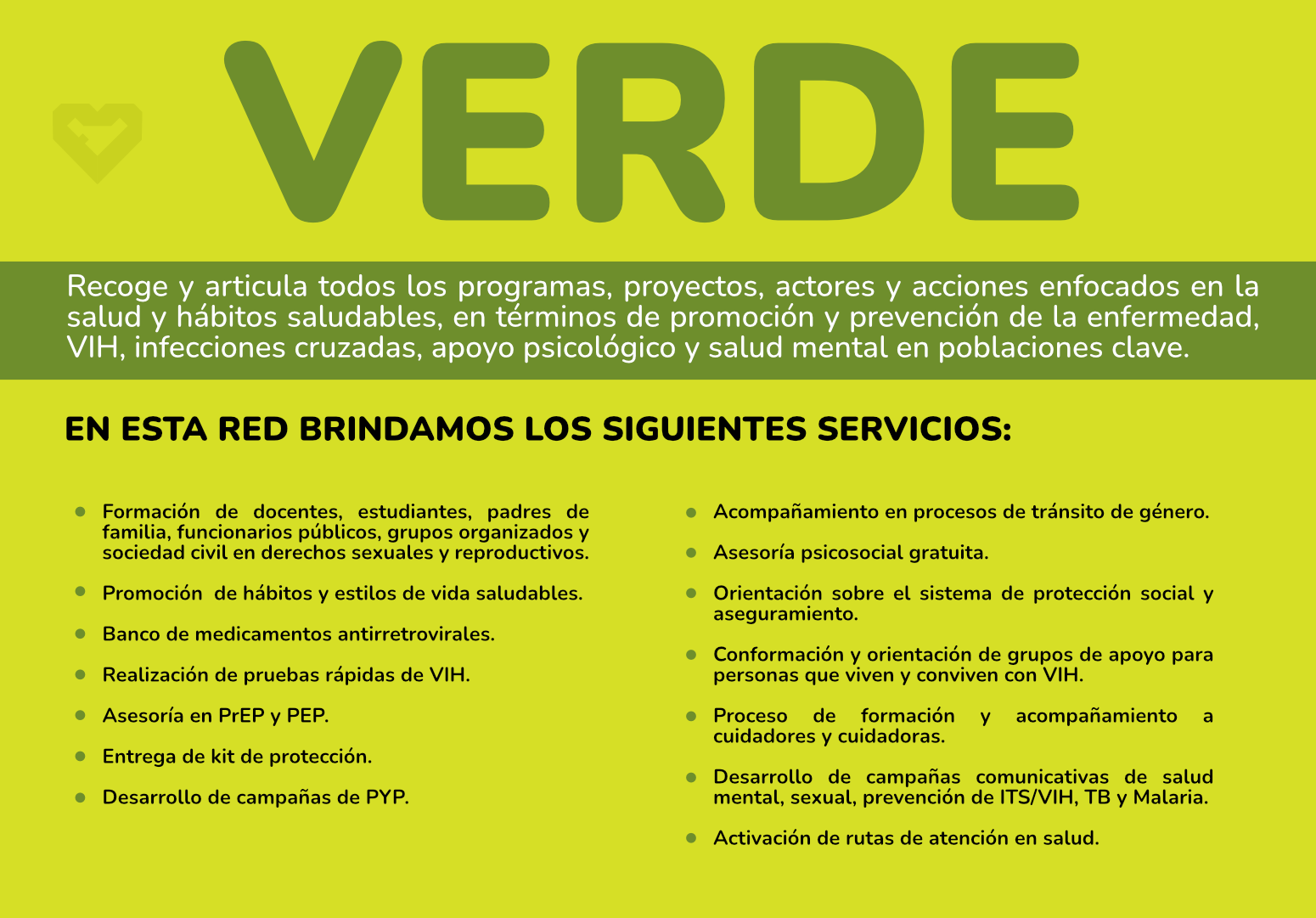 Red de apoyo verde